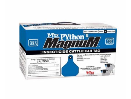 PYthon II MagnuM Insecticide Cattle Ear Tags 100 s 1 Count by Y-Tex Hot on Sale