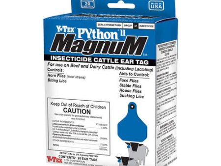 PYthon II MagnuM Insecticide Cattle Ear Tags 20 s 1 Count by Y-Tex Online Hot Sale