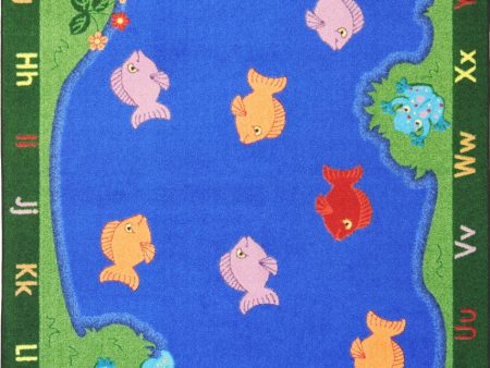 Joy Carpets Kid Essentials Fishin  Fun Multi Area Rug Supply