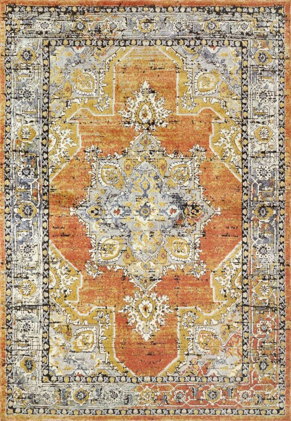 Dynamic Rugs Mabel 4093 Rust Navy Multi Area Rug Sale