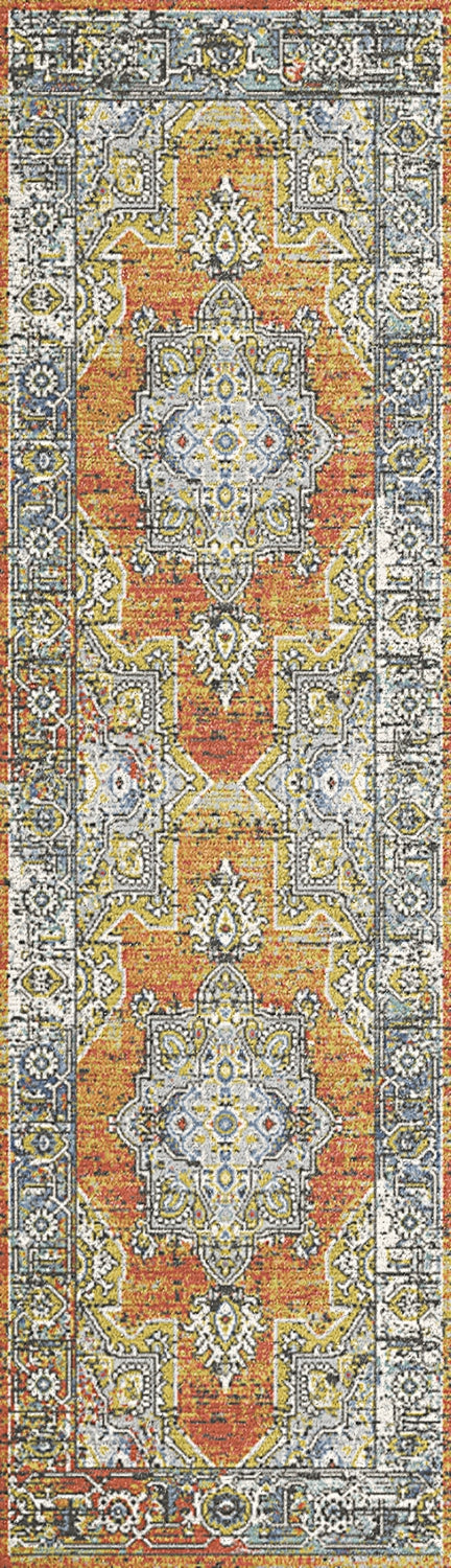 Dynamic Rugs Mabel 4093 Rust Navy Multi Area Rug Sale