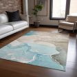 Piper Looms Chantille Watercolors ACN517 Teal Area Rug Discount