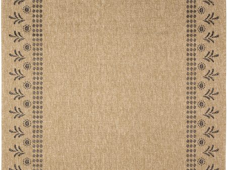 Trans Ocean Sahara 7188 12 Block Print Border Natural Area Rug For Cheap