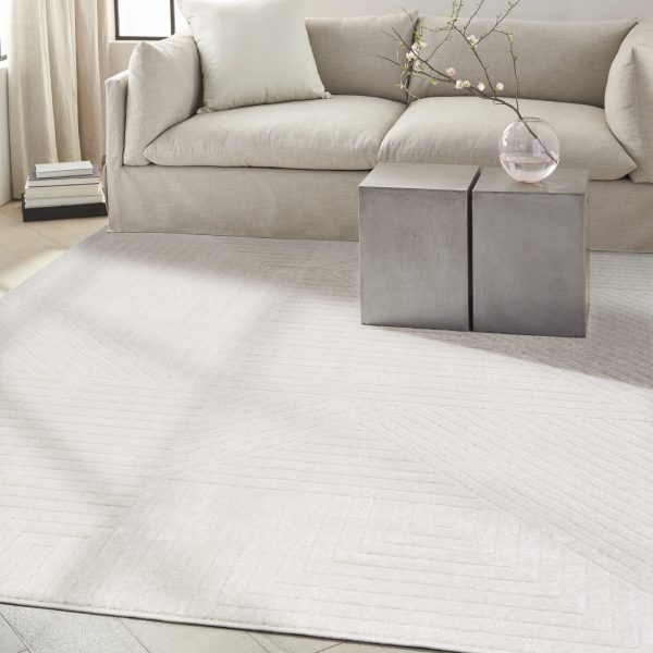 Calvin Klein Ck023 Balance BLN01 Ivory Grey Area Rug Fashion