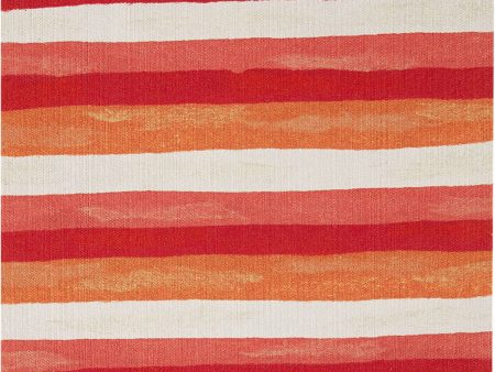 Trans Ocean Visions II 4313 24 Painted Stripes Warm Area Rug For Discount