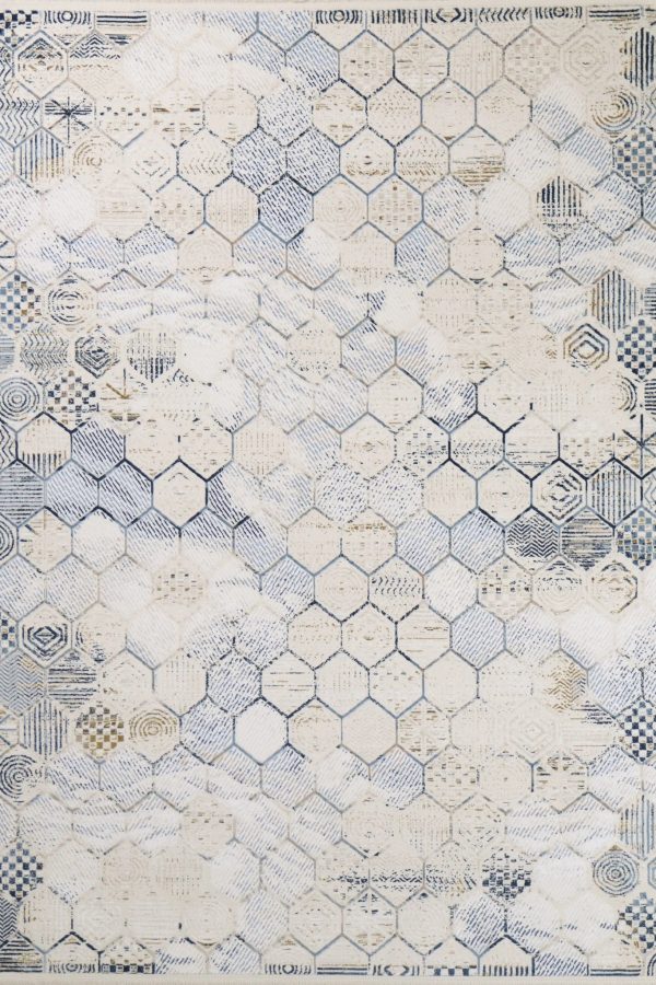 Bashian Highland H117-HLD306 Ivory Blue Area Rug Discount